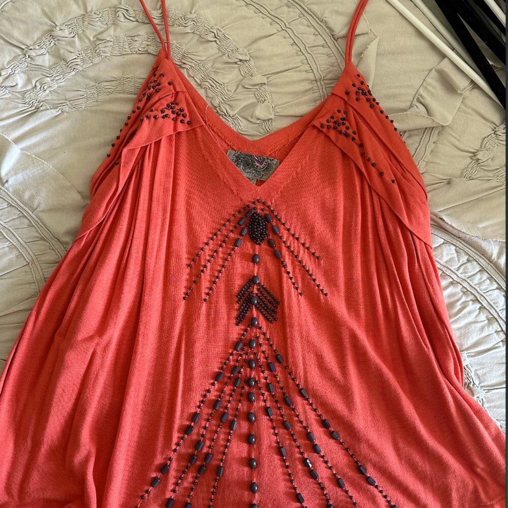 Flowy beaded Bohemian style top